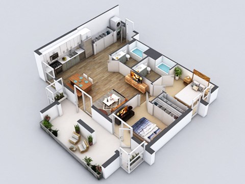 B7 Floorplan at 5550 Hollywood, Los Angeles